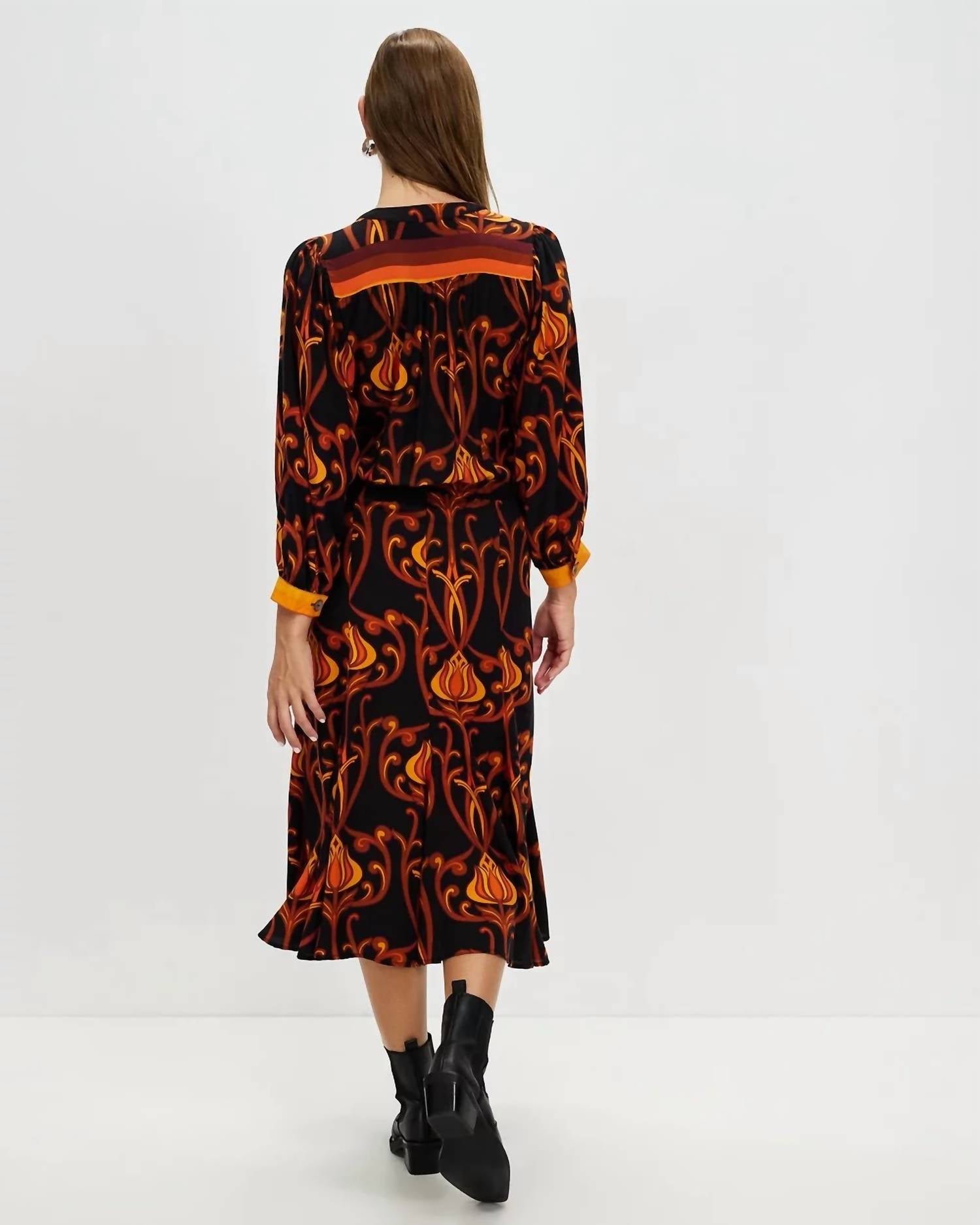 LENNI the label Hook Dress in deco black - women's dress - detail view