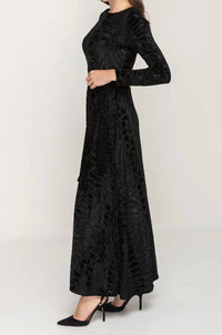 Kmw - Velvet Swirl Flowy Maxi Dress