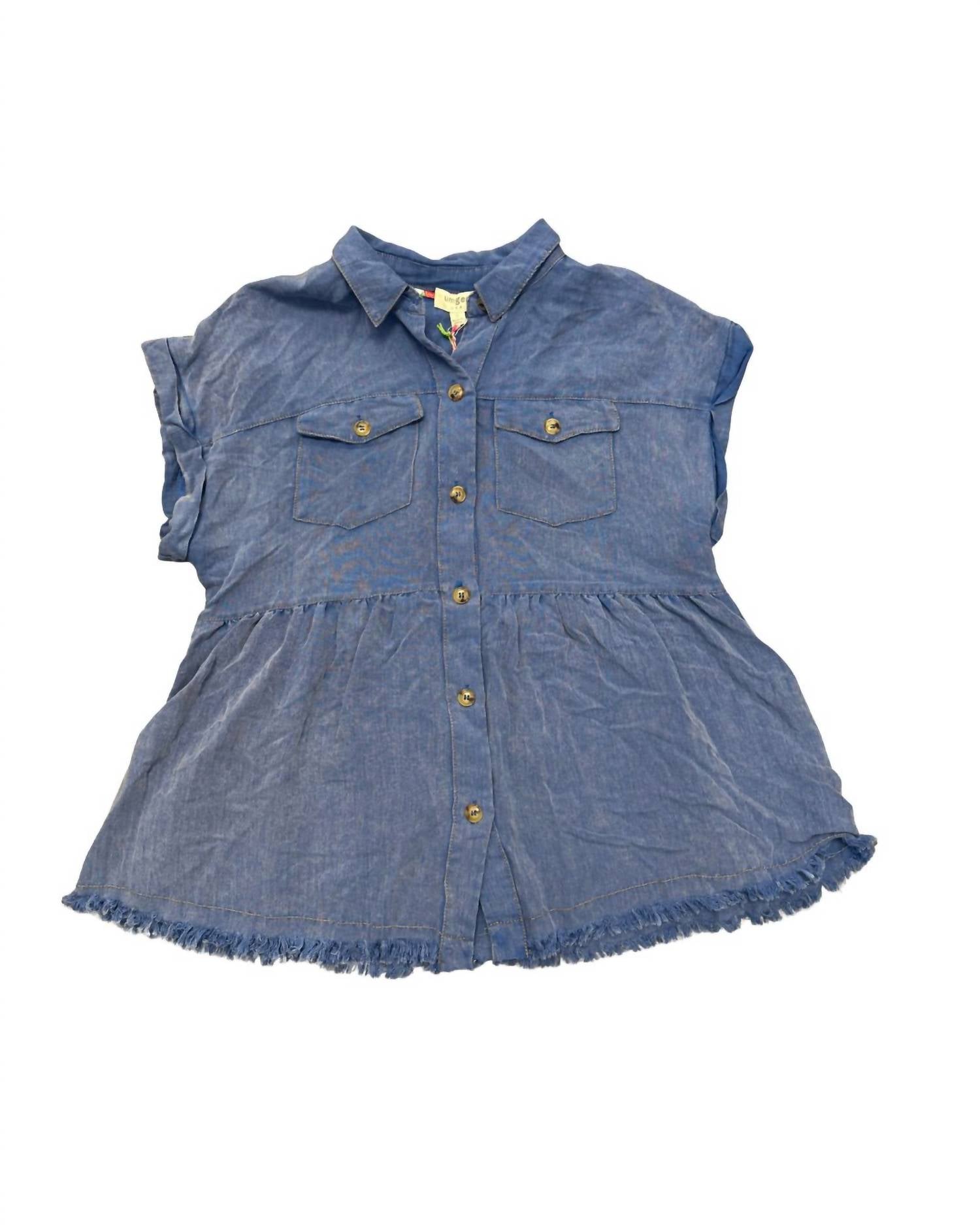 Umgee - Women's Button Short Sleeve Top