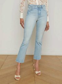 L'Agence - Mira Ultra High Rise Crop Micro Bootcut Jeans