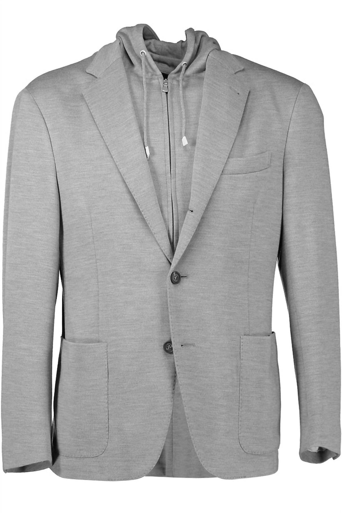 Eleventy - Men's Single Breasted Zip Out Blazer Hoodie