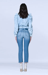 BLACK ORCHID Brooke Straight Crop Jean in new religion - women's jeans - alternate view