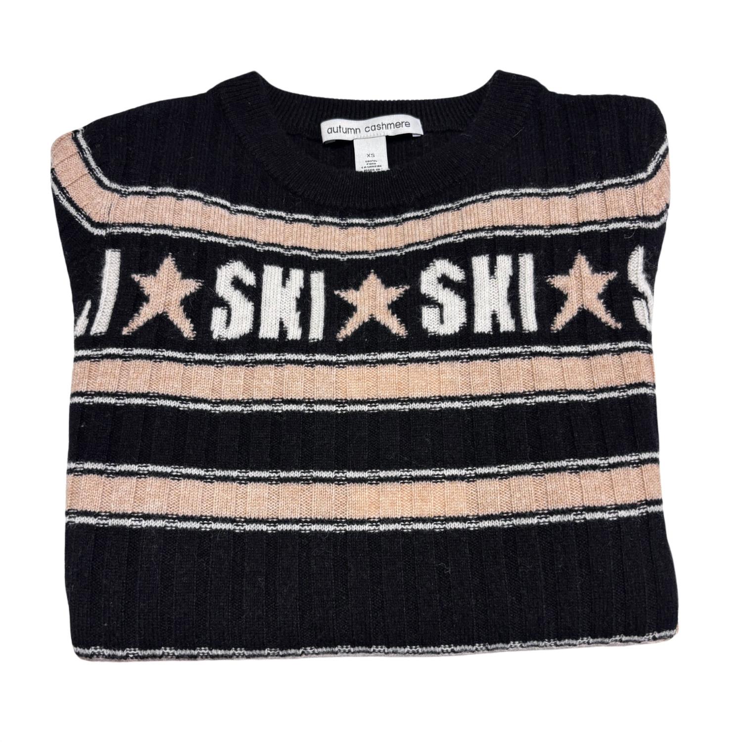 Autumn Cashmere - Women's Jacquard Knit Crew Neck Sweater