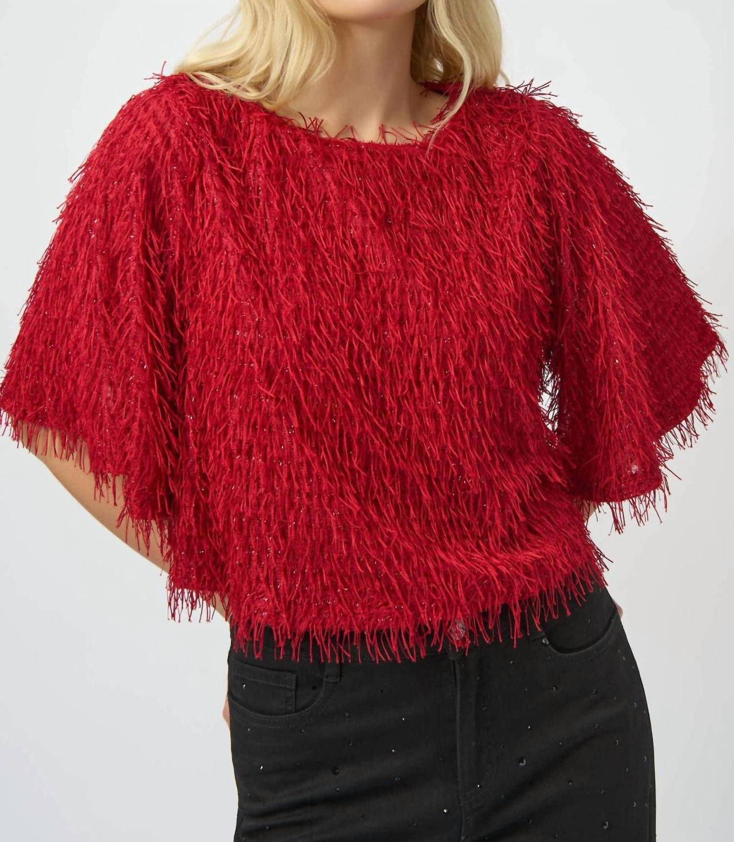 Joseph Ribkoff - Novelty Fringe Boxy Top