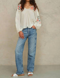 M.A.B.E. - Loren Floral Embroidery Top
