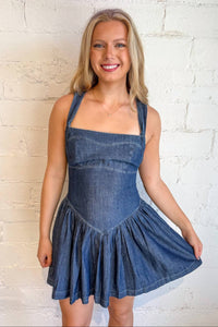 Adeline - City Mid Wash Mini Dress
