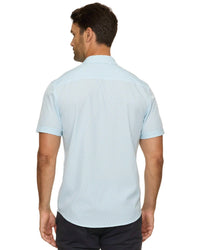 Flags & Anthem - Fridley Short Sleeve Agave Print Seersucker Performance Shirt
