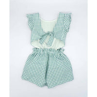 Fina Ejerique - Girl's Gingham Cutout Jumpsuit