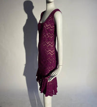 Kevan Hall - Square Neck Chevron Mini Dress