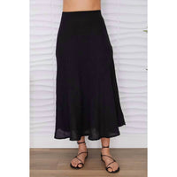 Milio Milano - Crinkle Linen Midi Skirt