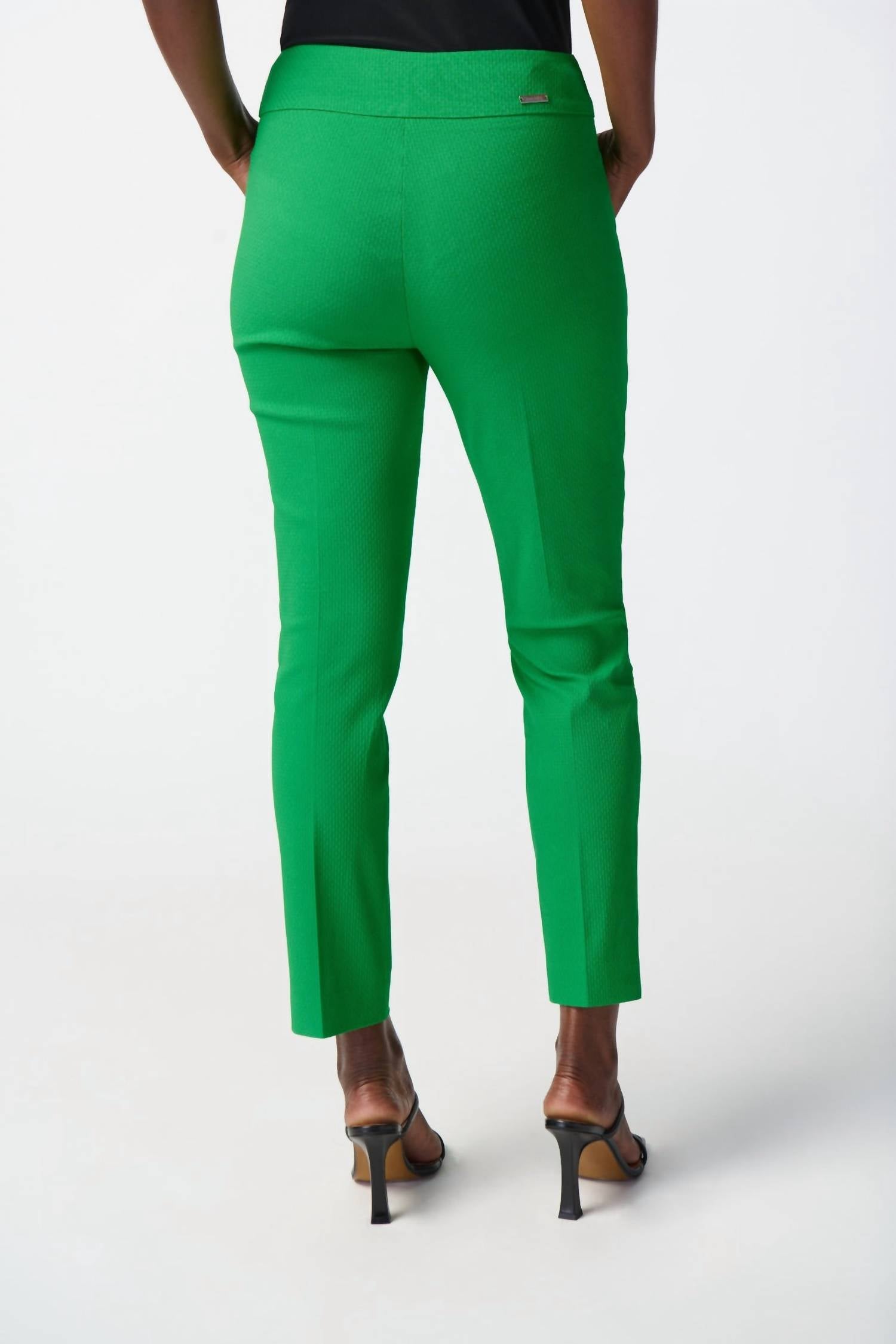 Joseph Ribkoff Slim Ankle-length Pull On Pants in green - women's pants - detail view