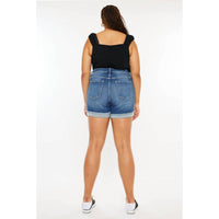 Kancan - High Rise Curvy Cuff Shorts