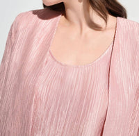 Joseph Ribkoff - Crinkle Jacquard Straight Cover-up Cardigan