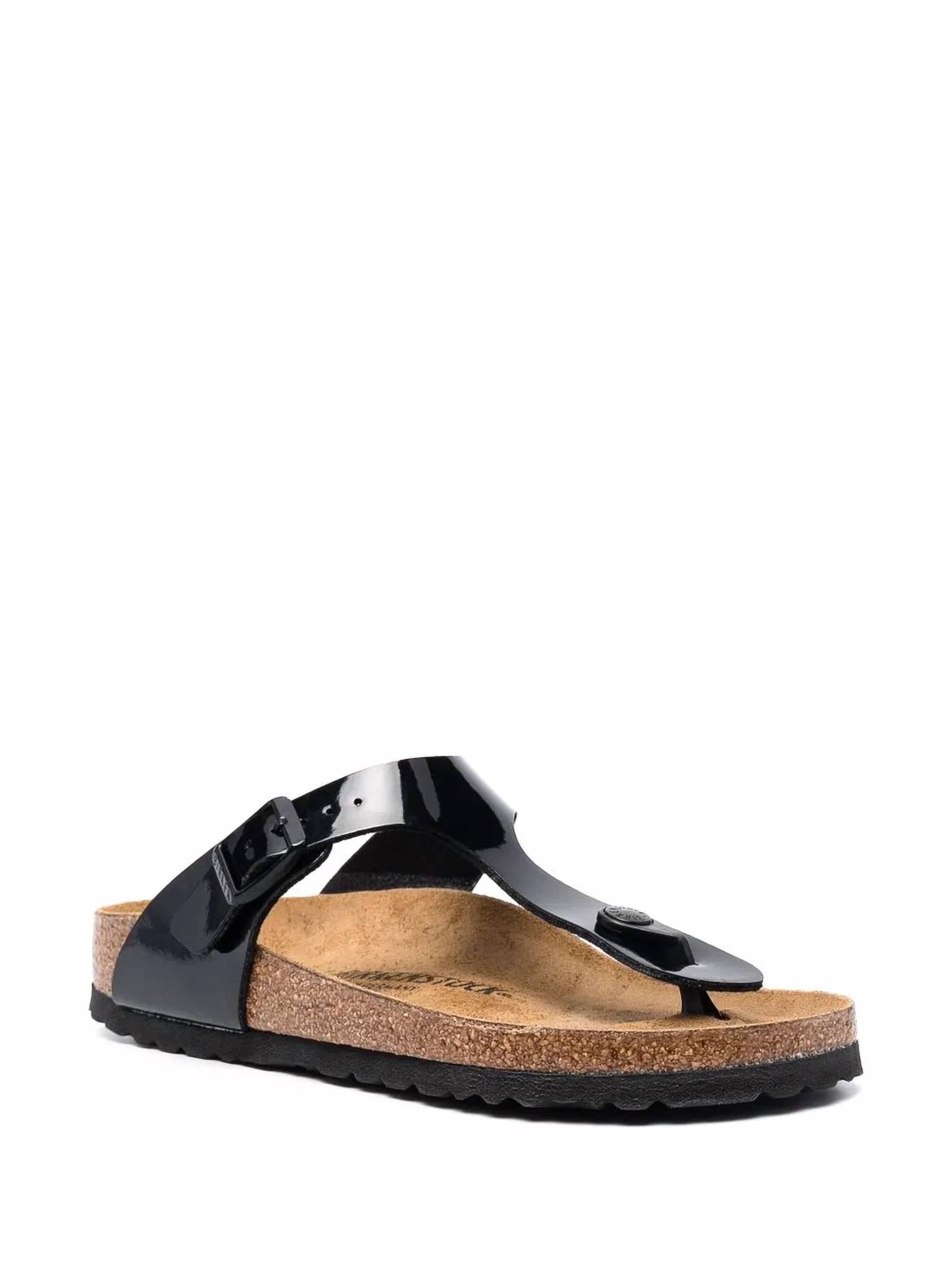 BIRKENSTOCK Women's Gizeh Patent-leather Sandals in black - women's sandal - alternate view