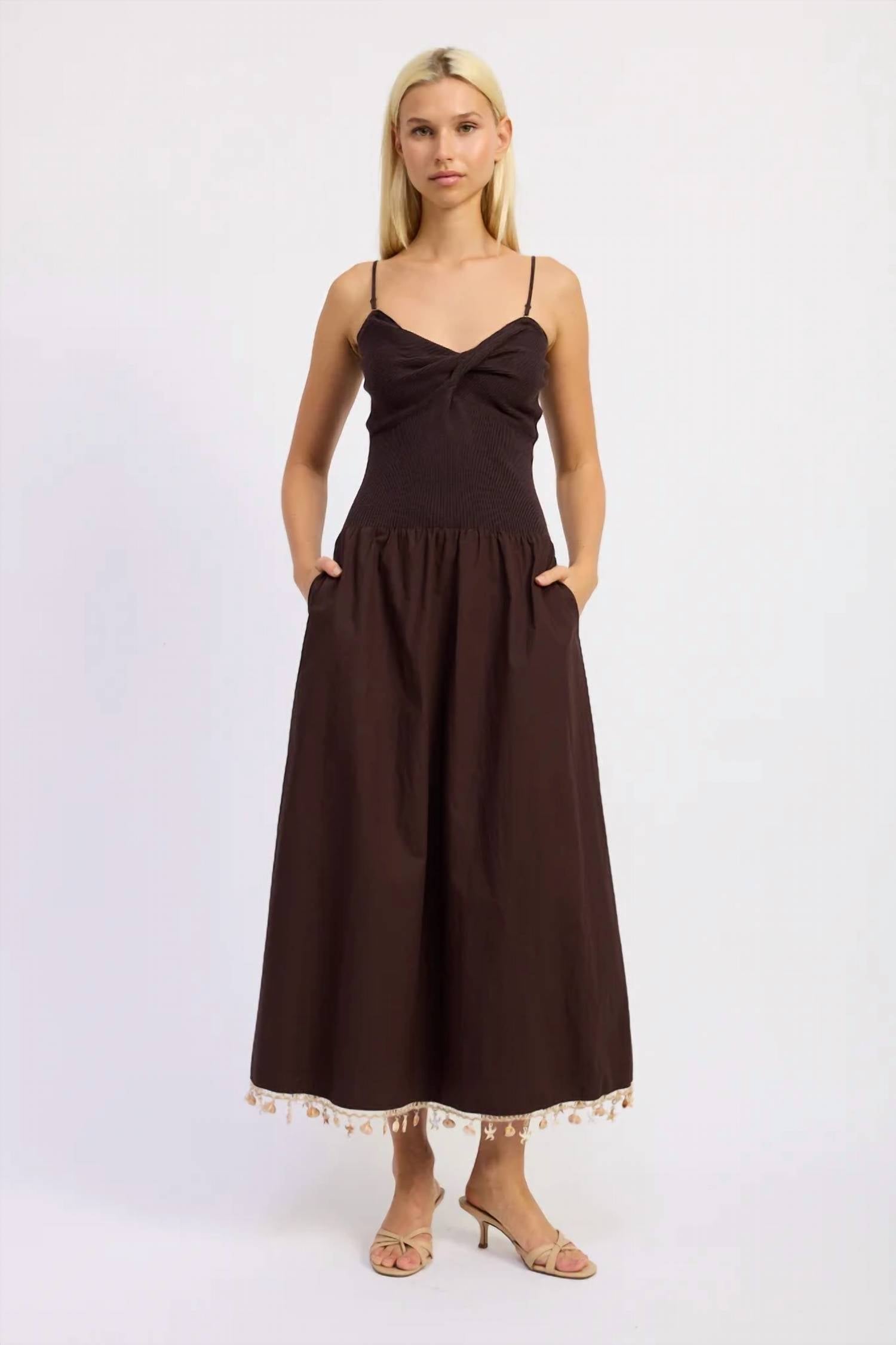 En Saison - Stella Mixed Media Maxi Dress
