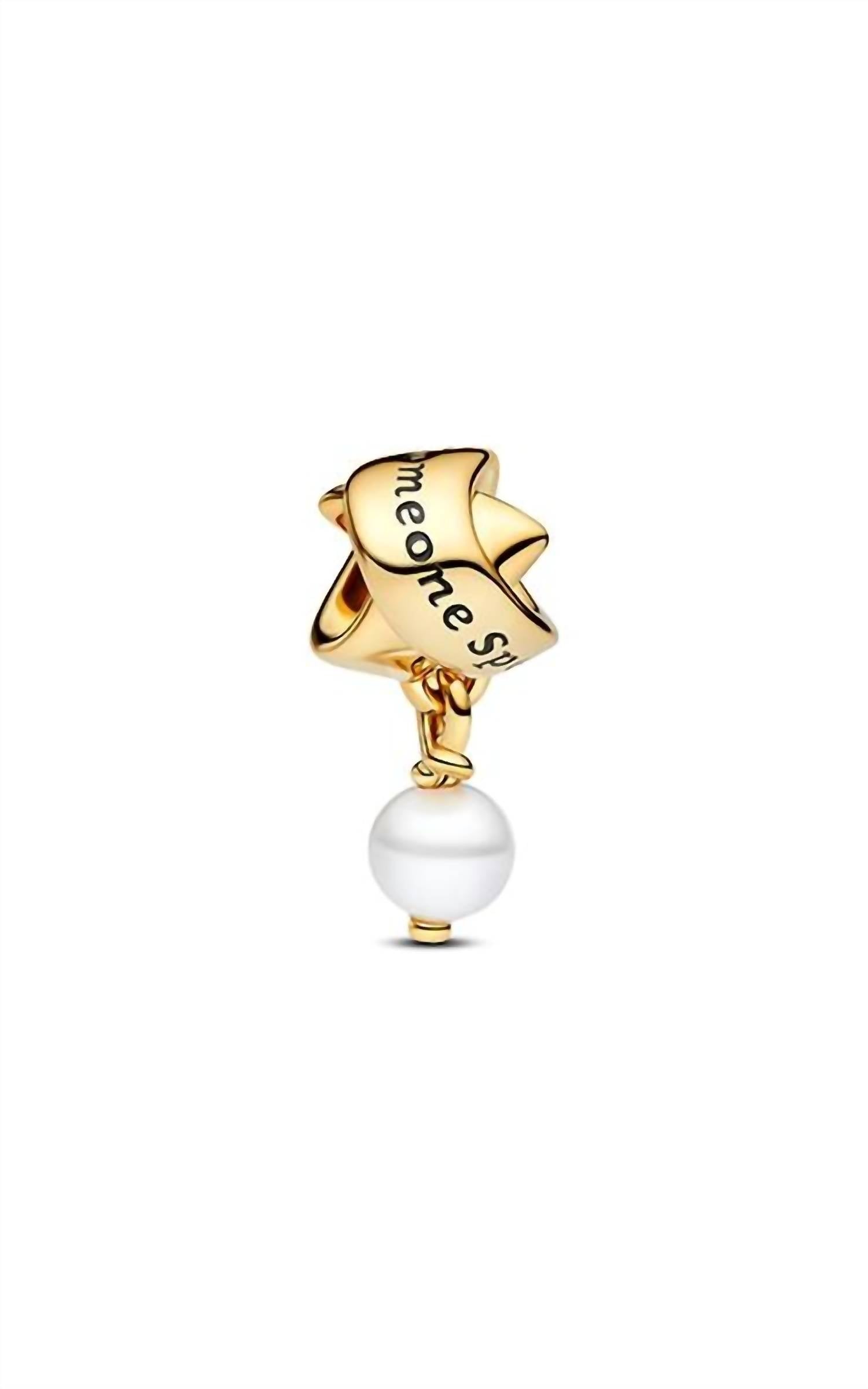 Pandora - Treated Freshwater Cultured Pearl Ribbon Charm