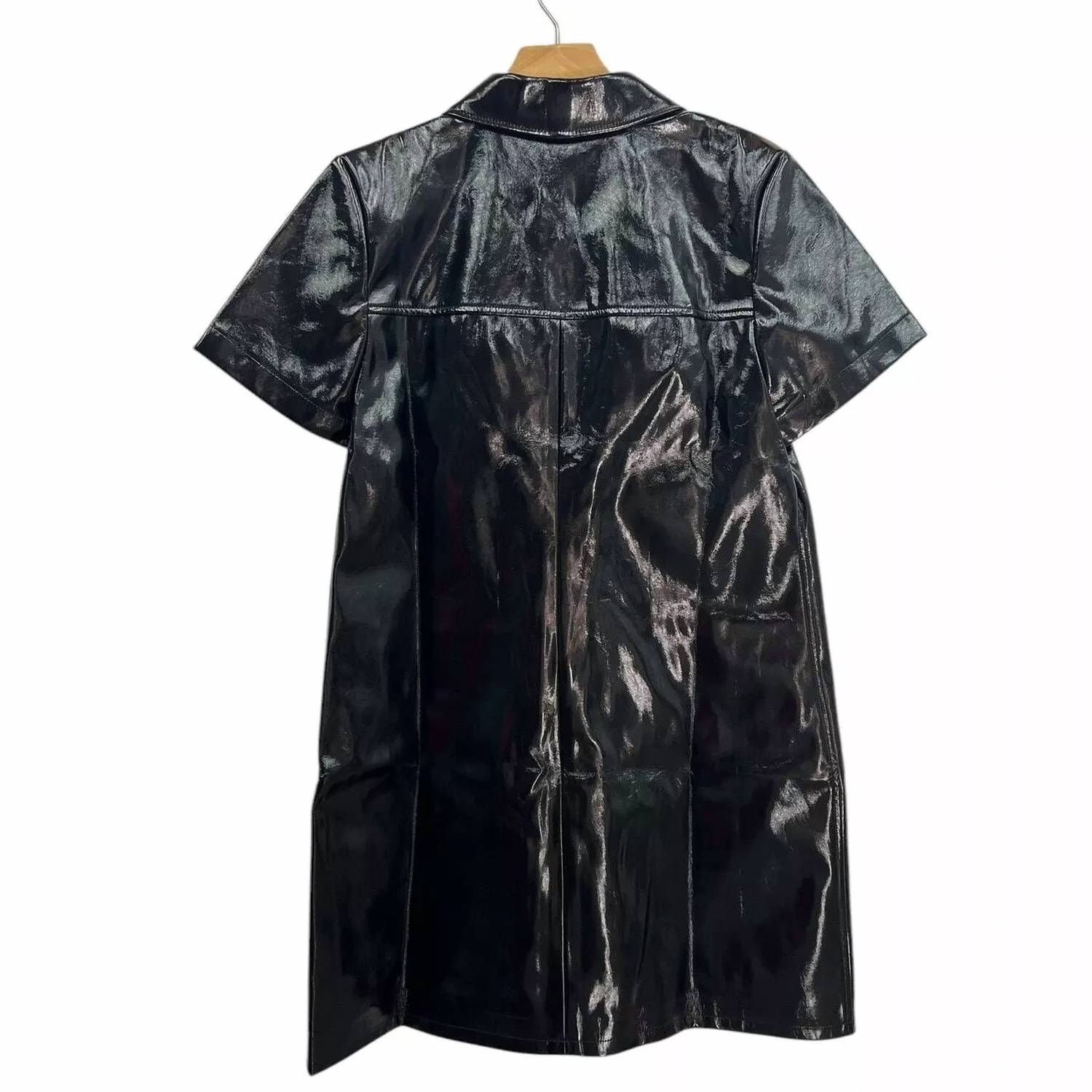 J.Crew - Gamine Shirtdress In Faux Patent Leather