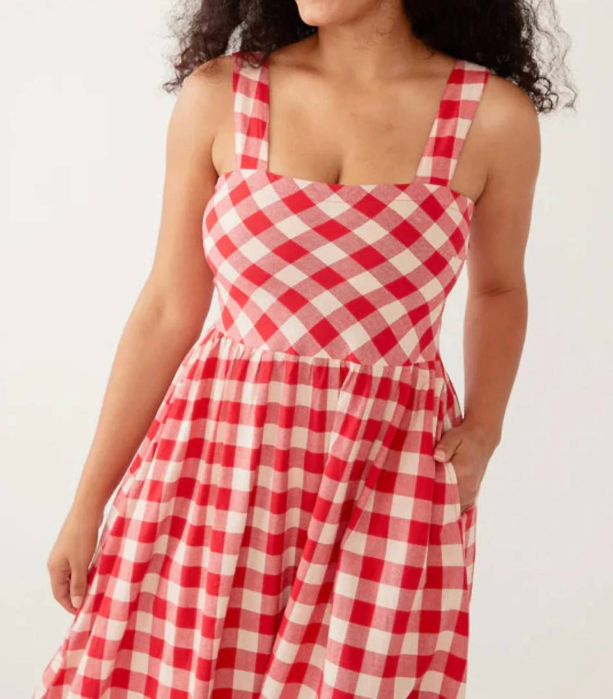 Mata Traders - Nikita Wide Strap Midi Dress