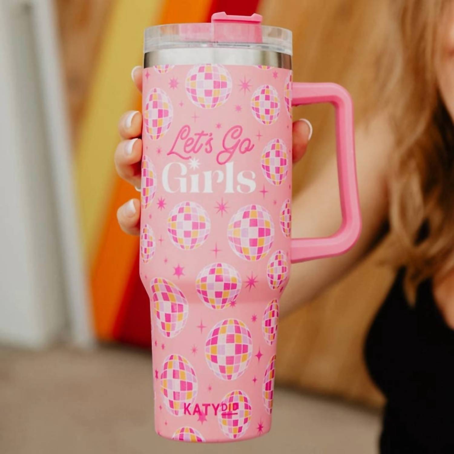 Katydid - Let's Go Girls Disco Ball 40 Oz Insulated Tumbler