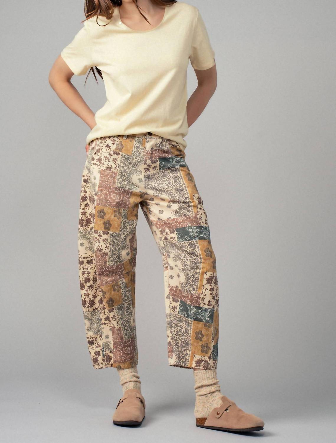 Urban Daizy - Boho Patchwork Wide Leg Pants