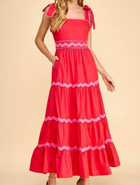 Tcec - Ricrac Detail Midi Dress