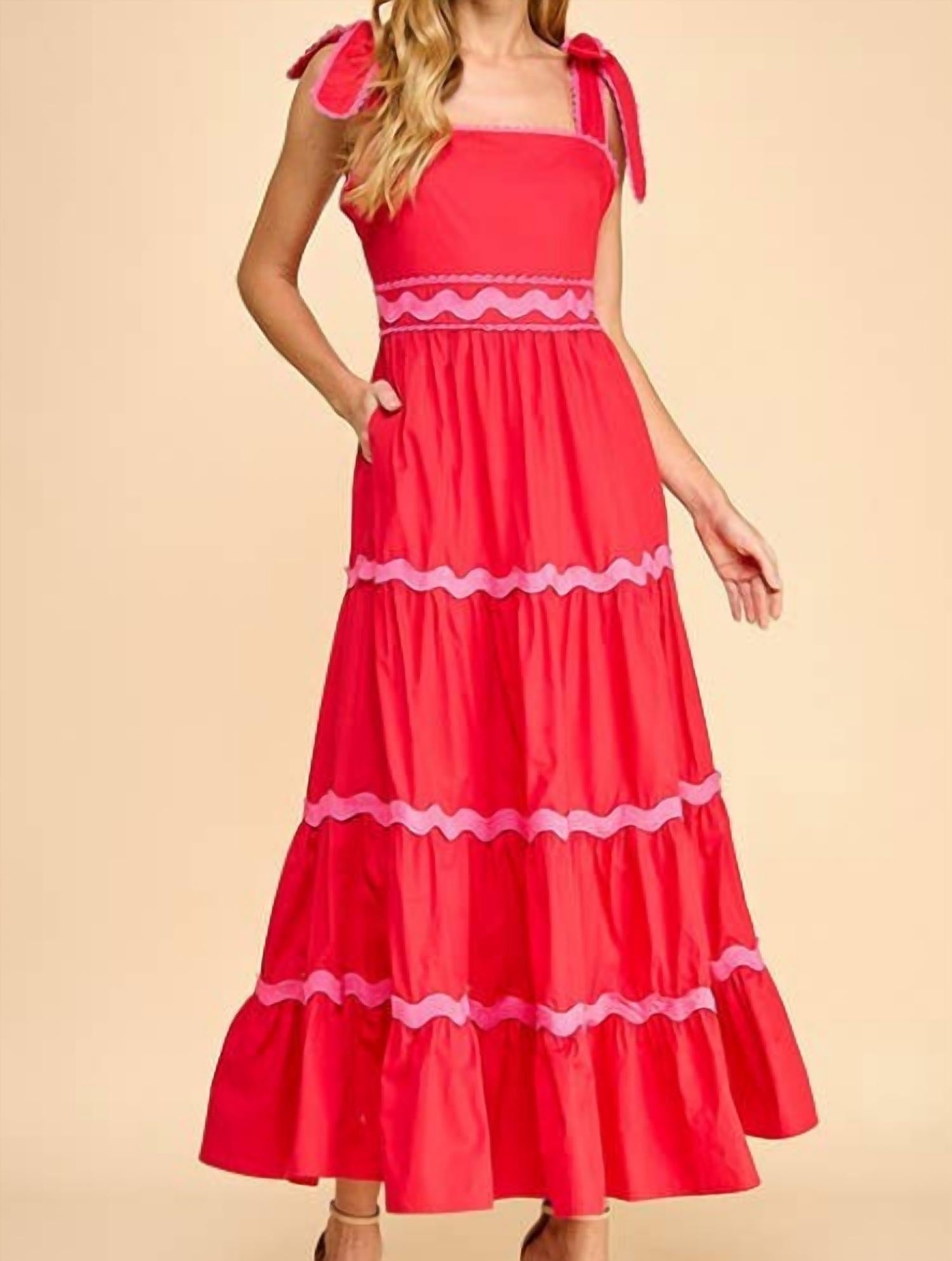 Tcec - Ricrac Detail Midi Dress