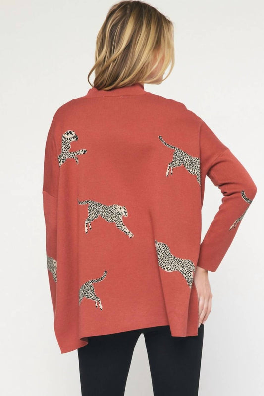Entro - Leopard Sweater Top