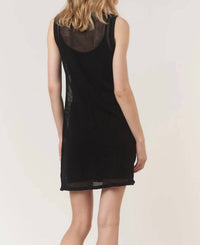 PROJECT SOCIAL T Tera Mesh Tank Shift Dress in black - women's dress - alternate view