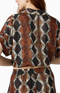 STEVE MADDEN Moxie Tori Top in snake print - women's shirt - alternate view