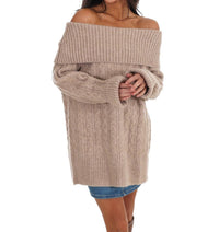Le Lis - Denver Off Shoulder Cable Knit Sweater