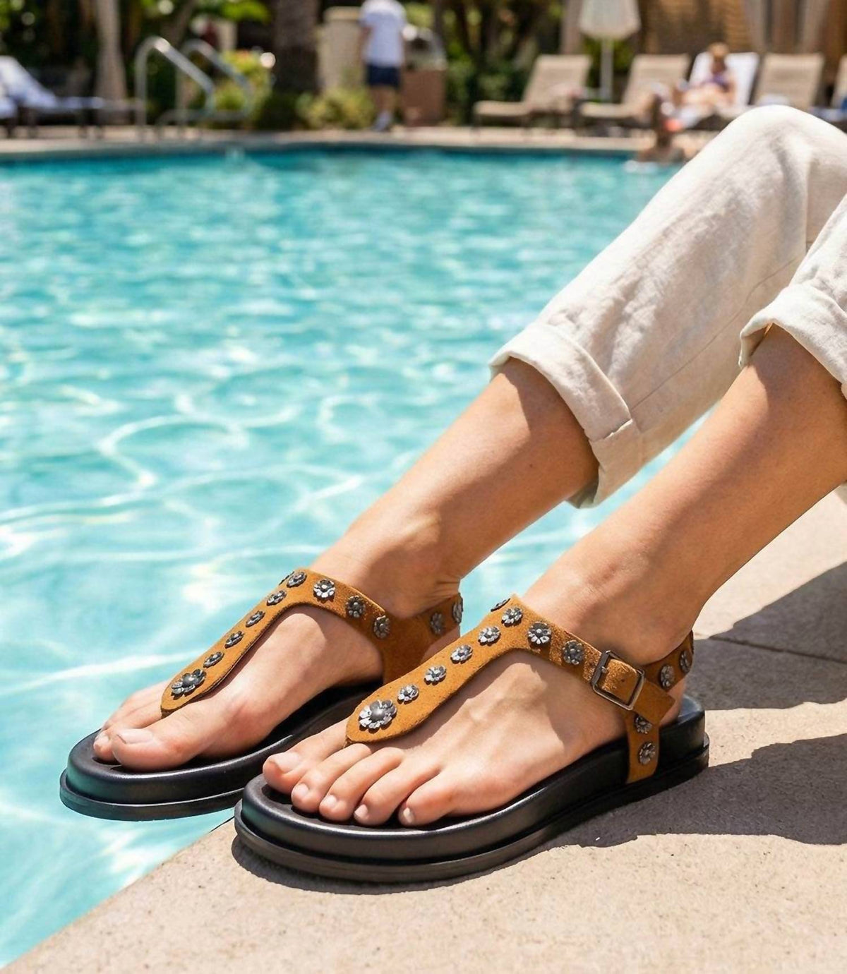 Seychelles - Women's Sunday Funday T-strap Studded Sandals