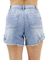 Grace And Lace - Drop Hem Denim Shorts
