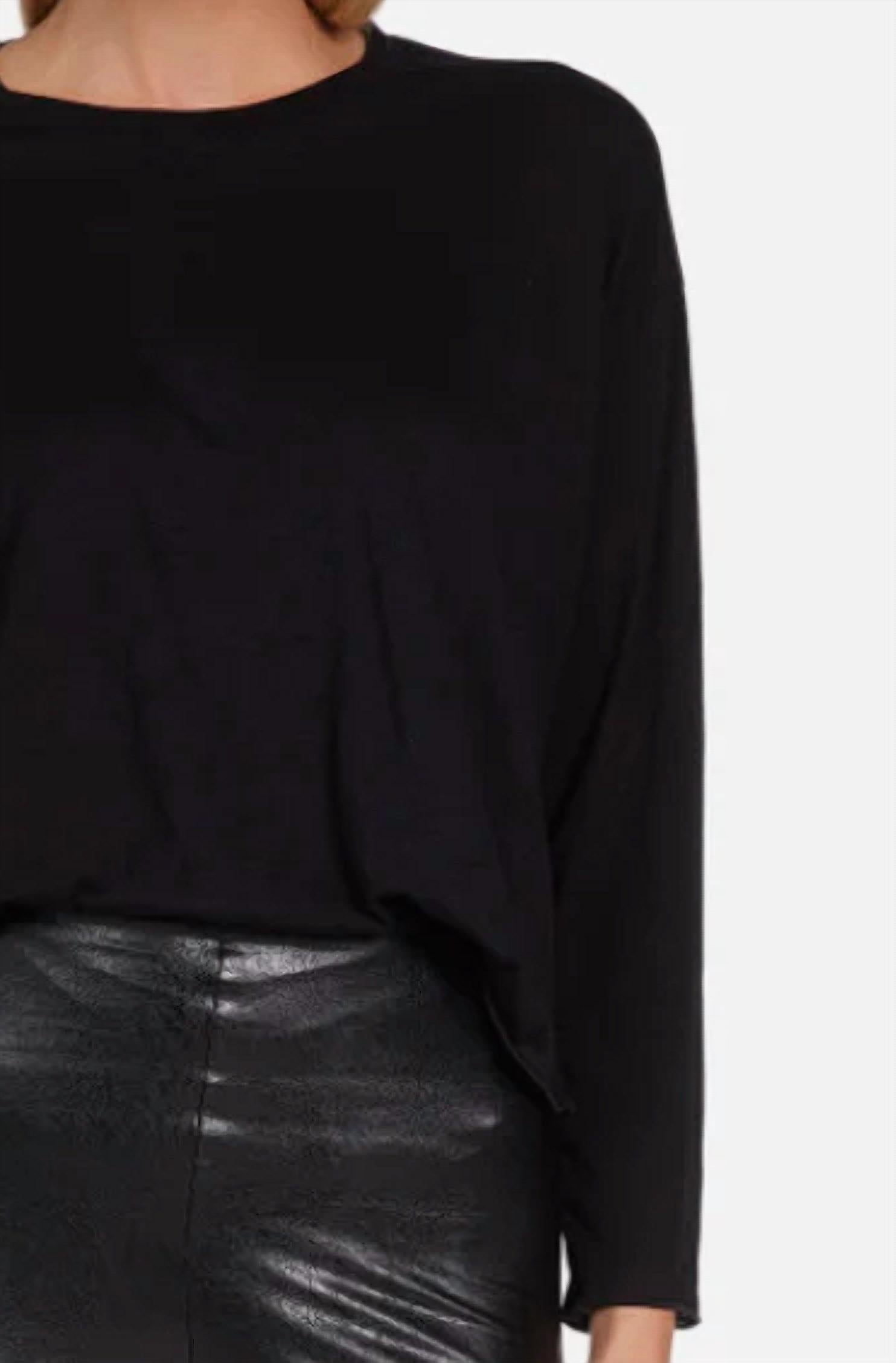 Michael Lauren - Jamaal Long Sleeve Boxy Tee Top