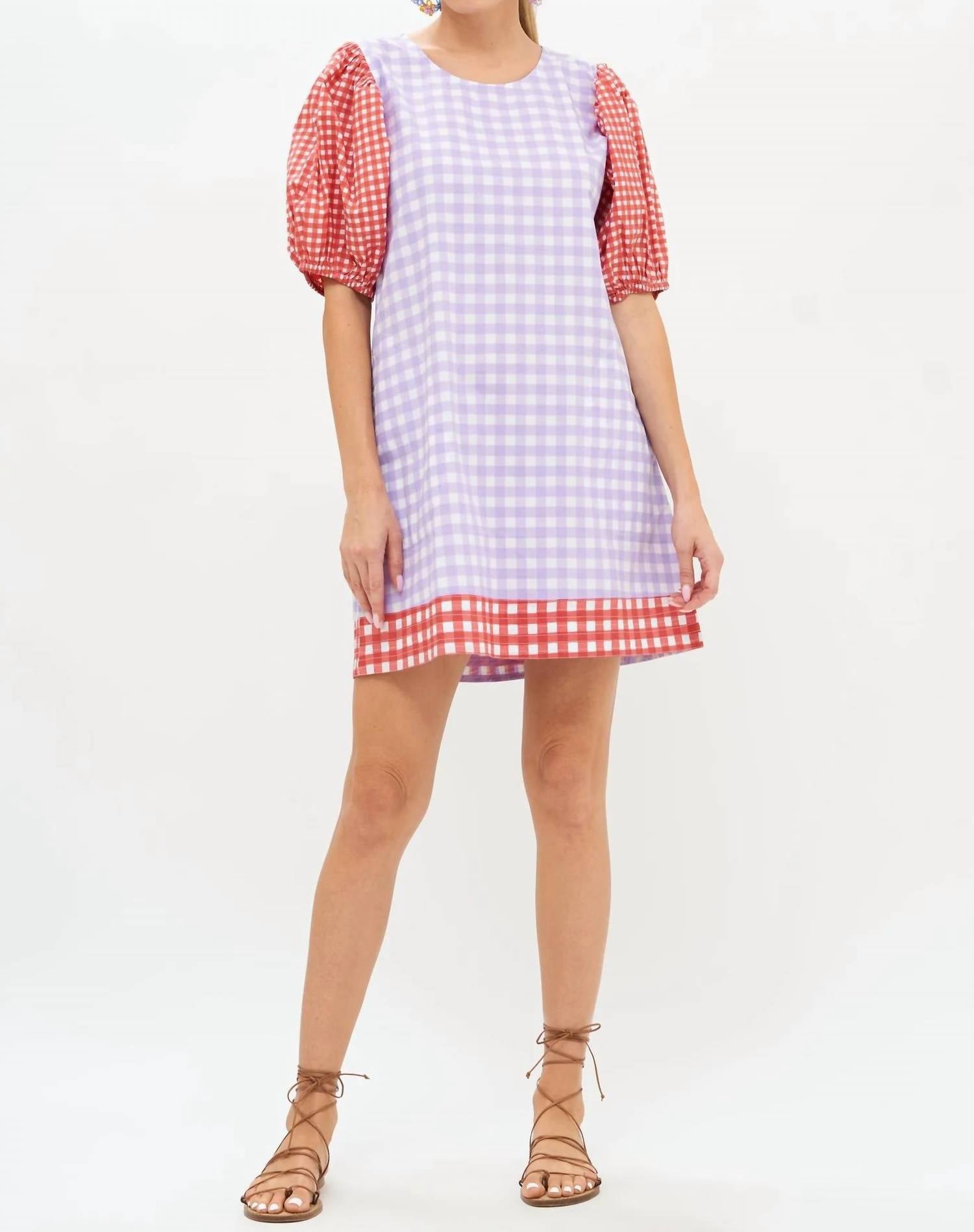 Puff Crew Neck Dress