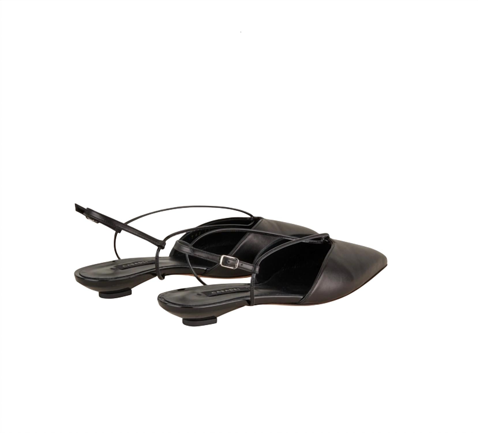 Casadei - Women Ballerina Leather Pointed Flat