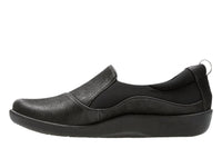 Clarks Women's Cloudsteppers Sillian Paz Slip-on Shoes in black - women's flats - detail view
