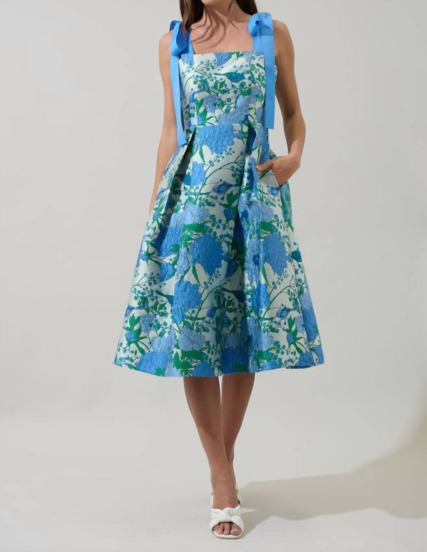 Sugarlips - Willa Floral Dina Pleated Midi Dress