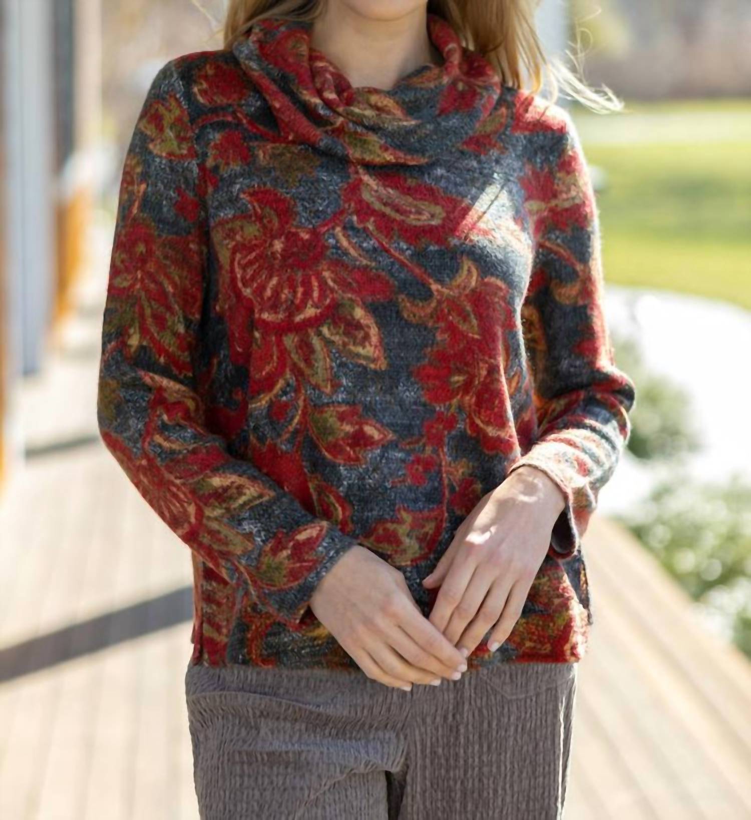 Habitat - Paisley Cowl Knit Top