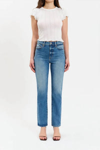 Daze - Smarty High Rise Slim Straight Jeans