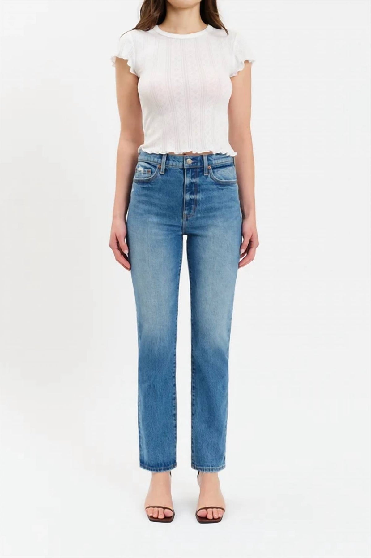 Daze - Smarty High Rise Slim Straight Jeans