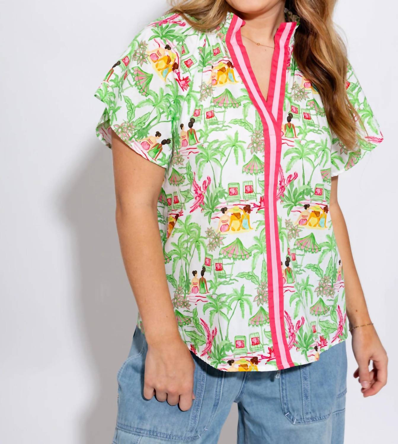 Thml - Vacation Scene Print Top