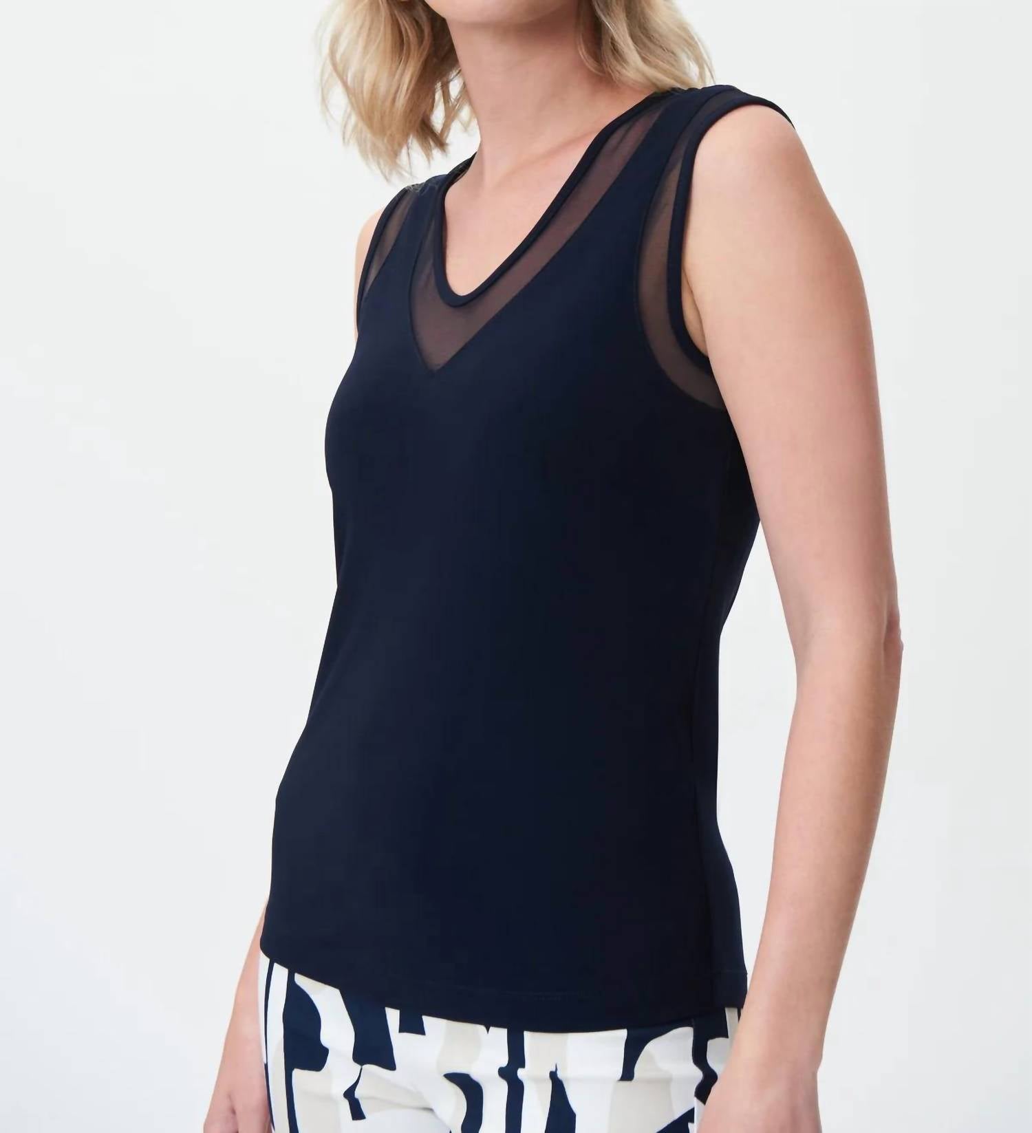 Joseph Ribkoff - MESH DETAIL TANK