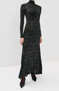 Ulla Johnson - Koa Jersey Ruched Front Turtleneck Dress