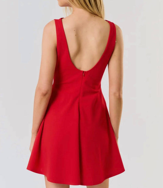 Blue Blush - Rachel Low Back Skater Mini Dress