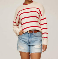 Fifteen Twenty Women's Luca Crewneck Sweater in stripe - women's sweater