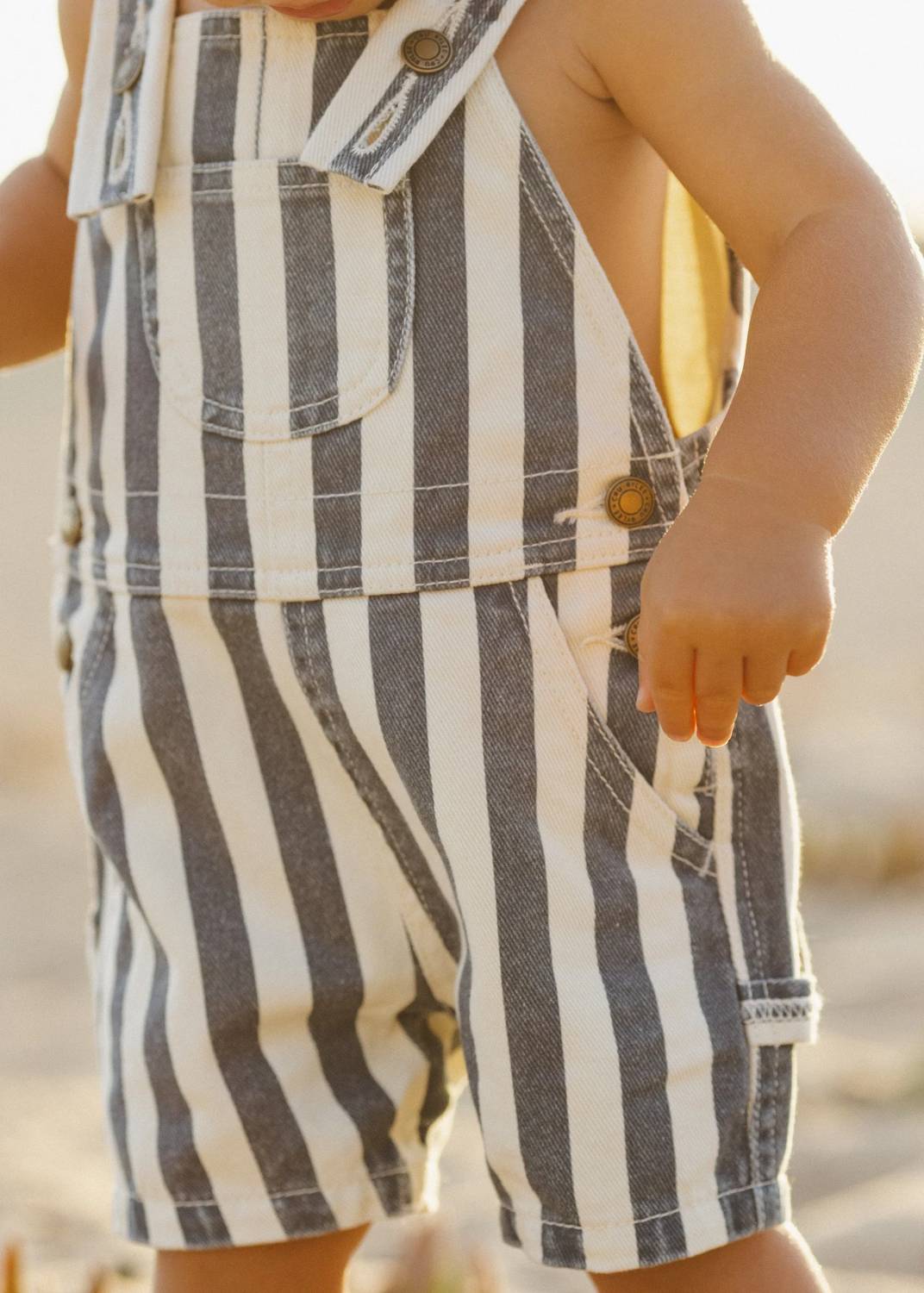 Rylee + Cru - Kid's Denim Stripe Shortalls