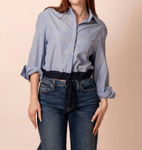 Elan - Ellie Cropped Button Down Top