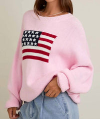 Mint Exclusives - Usa Round Neck Oversized Sweater