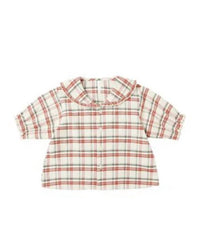 Rylee + Cru Kid's Ruffle Pajamas in holiday flannel - kids' sleepwear - alternate view
