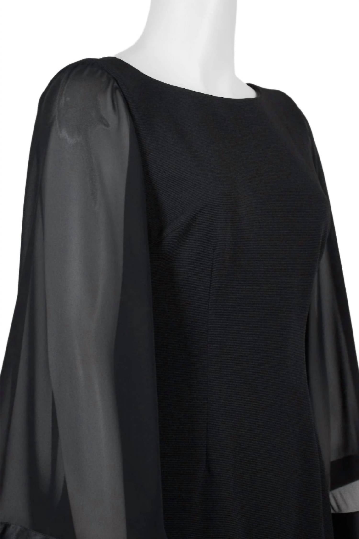 Adrianna Papell - Boat Neck Ottoman Chiffon Dress